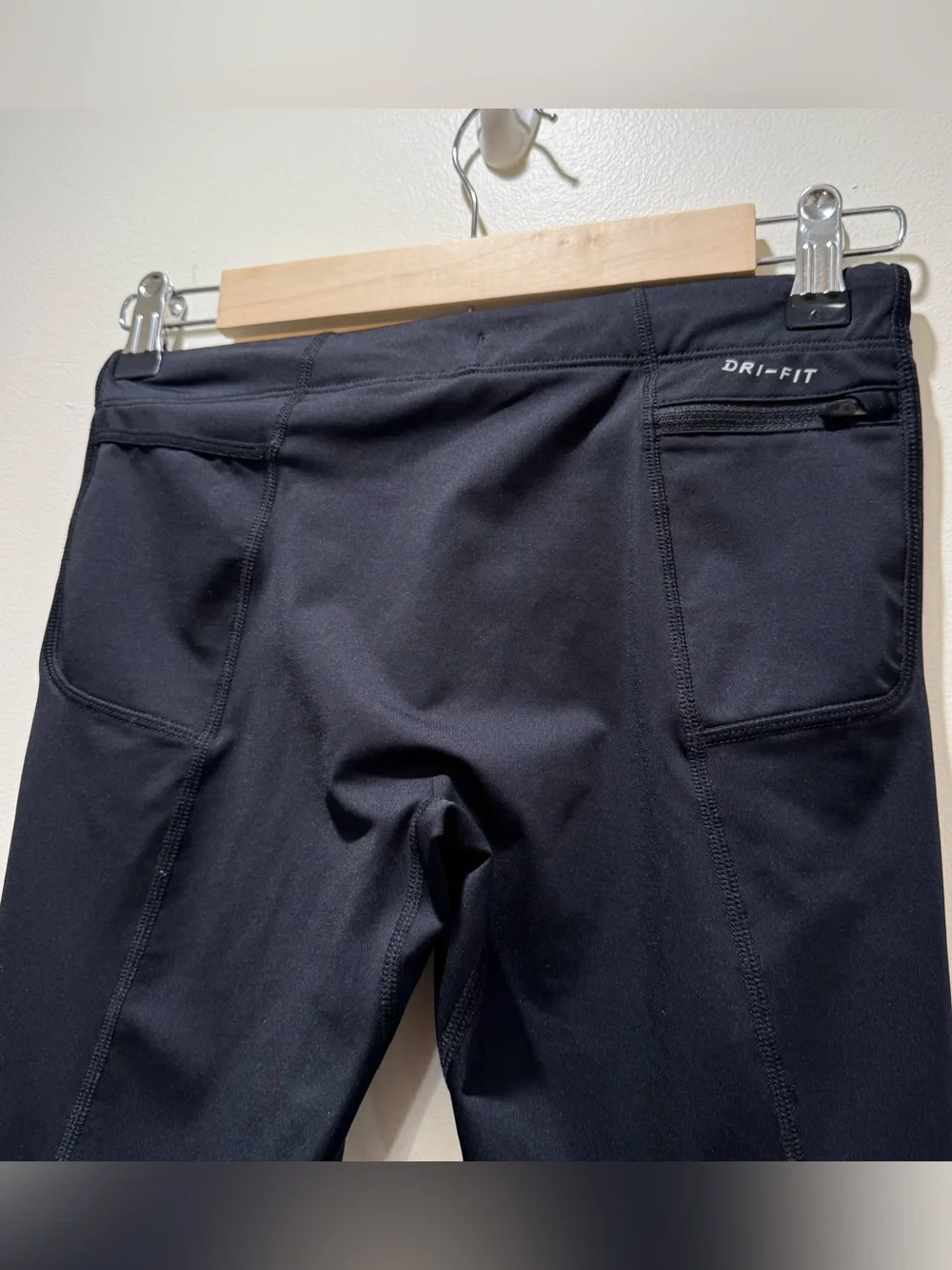 Nike Black Kids Leggings with Reflective Swoosh